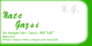 mate gazsi business card